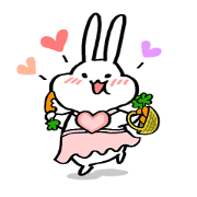 A bride bunny's expression of love