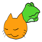 Cat & frog 14