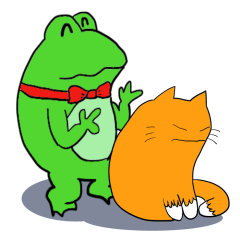 Cat & frog 12