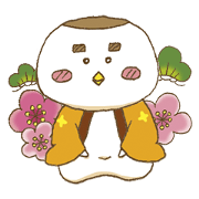Sparrow's stickers for New Year