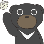 Animated! The cute Bear PEACH's Sticker