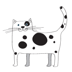 Black spots cat