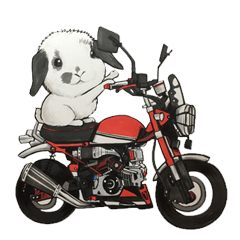 Rabbits bike Sticker