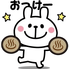 Adult cute rabbit sticker (gag)