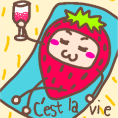 Strawberry Milk Cozy Life -Big Stickers