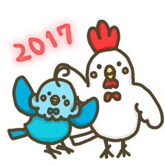 chom-chon friends 2017 New Year Sticker