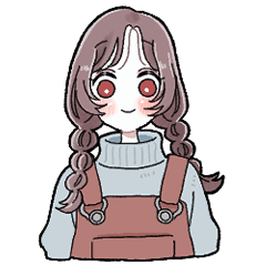 Moving cute girl sticker