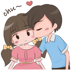 Get Funny Couple In Love Line Stickers Line Store For Android Free Wallpaper Funny Couple In Love Line Stickers Line Store HD