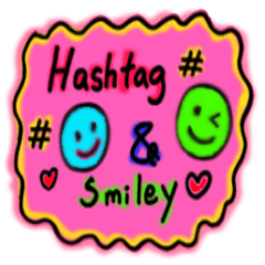 hashtag & smiley