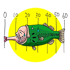 The sticker of bass fishing #2