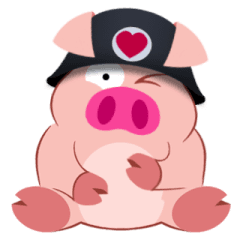Cute Piggy Commando 2 (animated)