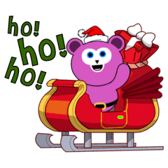 Cute Santa Bear stickers (animated)