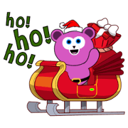 Cute Santa Bear stickers (animated)