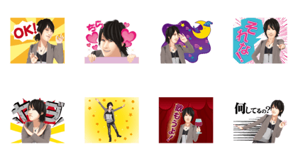 Men's Character Animation Sticker