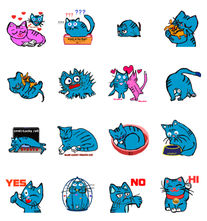 Blue Lucky Cat!