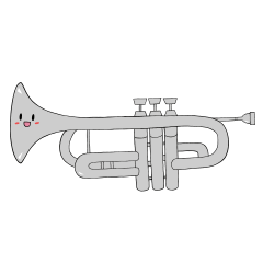 Orchestra or Brass Band Trumpet Sticker