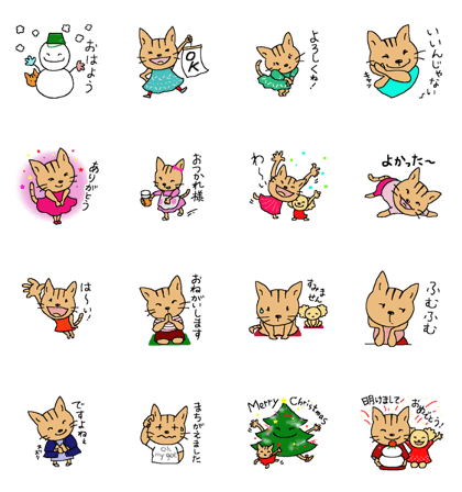 Winter messege from cat.
