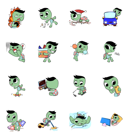 Shelly the Tomboy Turtle Stickers