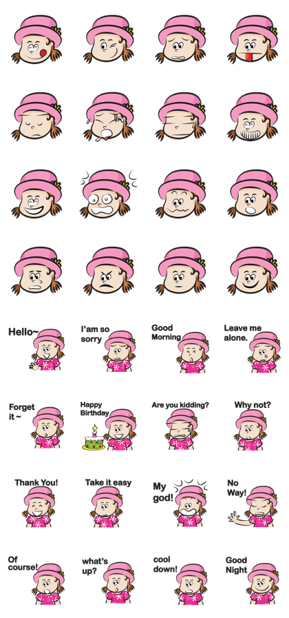 The fierce girl & hat