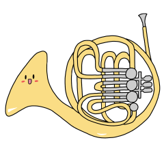 Orchestra or Brass Band Horn Sticker