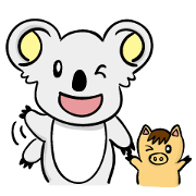 Koala meets Pig !!