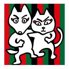 Lovely animal Kabuki Sticker