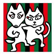 Lovely animal Kabuki Sticker