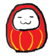 Adorable Daruma Sticker