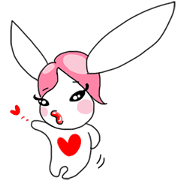 Pink haired rabbit