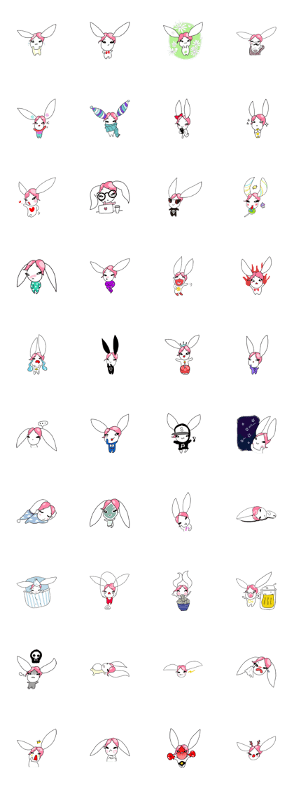 Pink haired rabbit