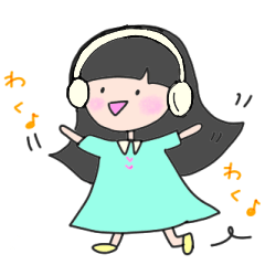 ヘッドホン女の子 Line スタンプ Line Store ヘッドホン女の子 Line スタンプ Line Store