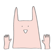 Mr.rabbit like plastic bag.