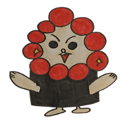 very cute salmon roel and lion monster!