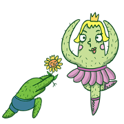Cactus and Flower