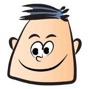 Big square face man