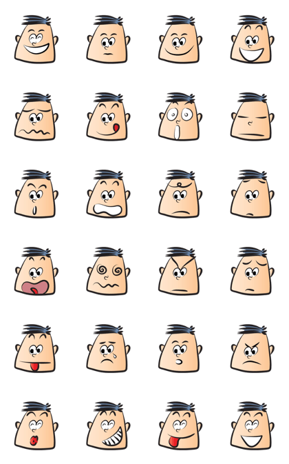 Big square face man