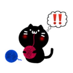 Sticker of the black cat