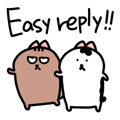 Easy reply stickers English.