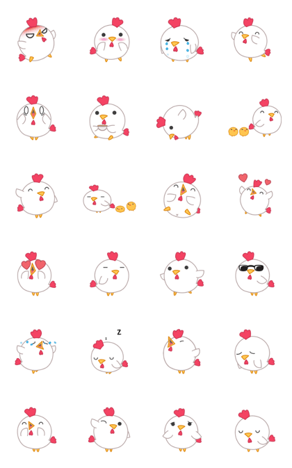 cute fat chicken