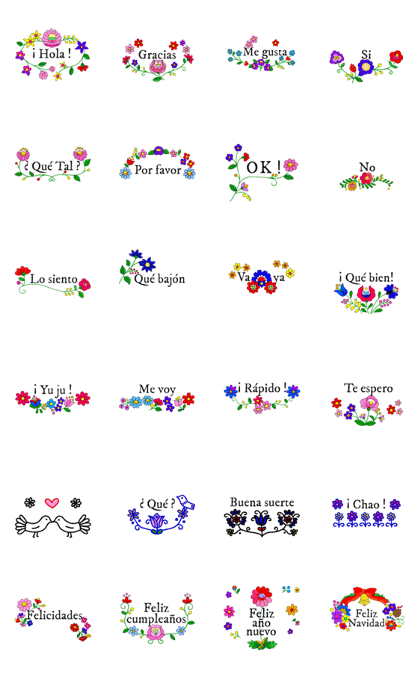 It's moves.Adult cute flowers.Spanish