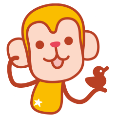 Sticker of a cute monkey 3