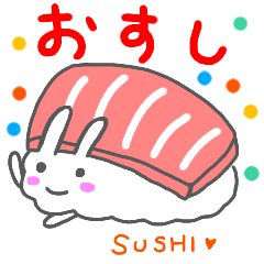 sushi rabbit sticker