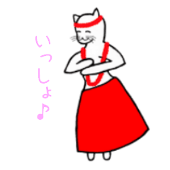 Hula of the white cat Koyuki