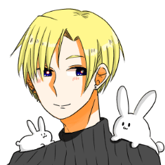 Blond hair and Rabbit?