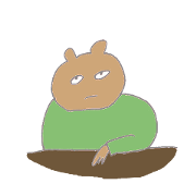 A cheerful bear