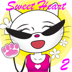 Sweetheart Cat 2- animated sticker