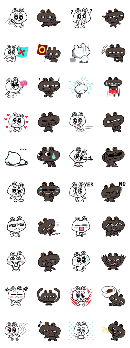 A cute white bear and brown bear