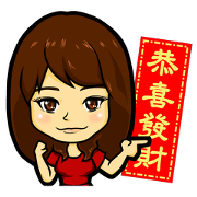 Happy Chinese New Year with Pretty girls