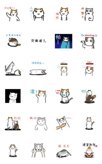 San-Gi cats Animated Stickers