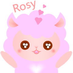 Rosy the Pink fluffy lamb